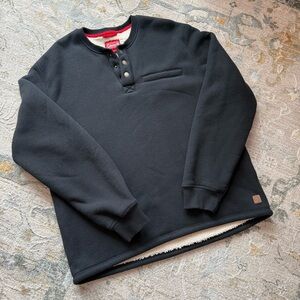 Coleman Black Sherpa Lined Henley